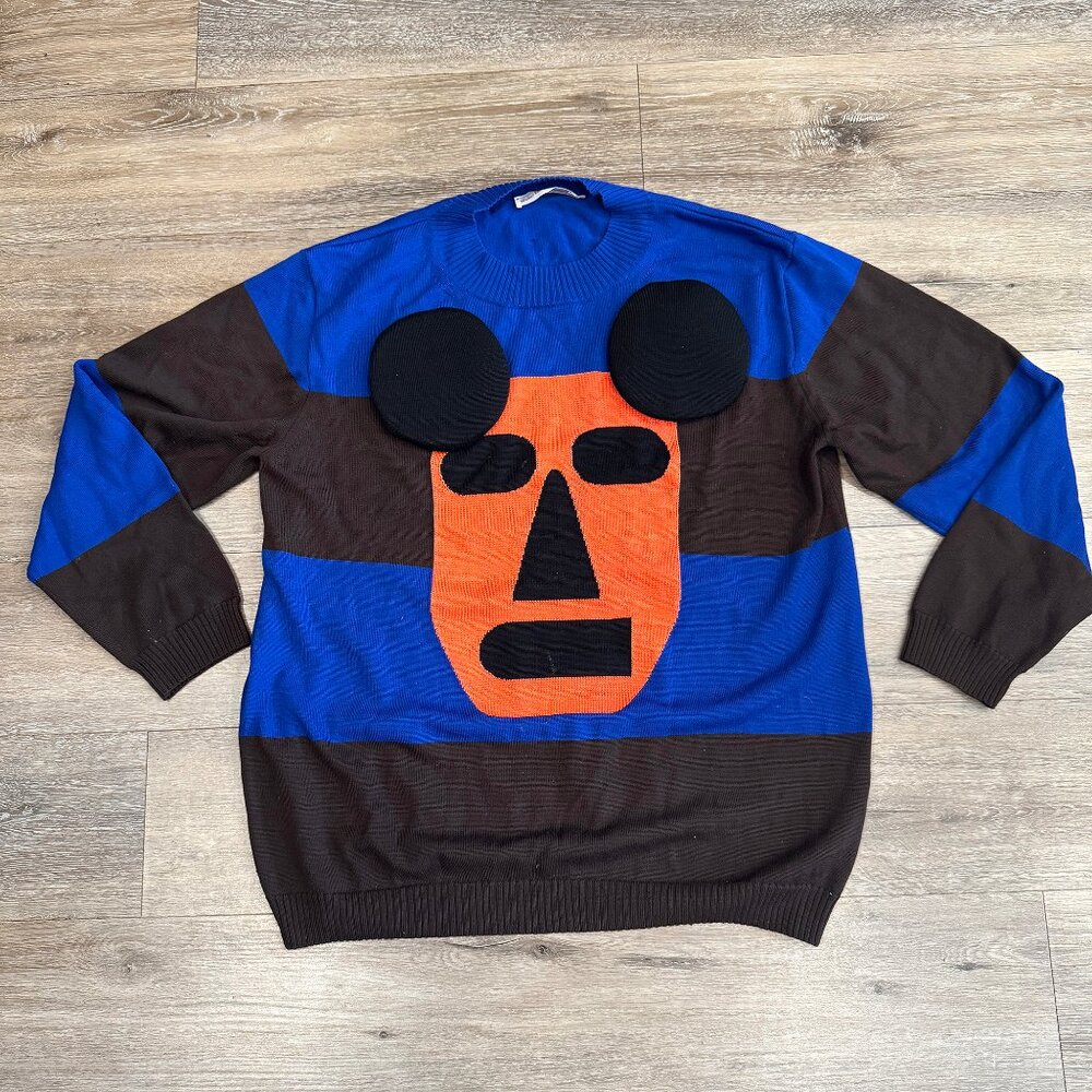 WALTER VAN BEIRENDONCK A/W 21  Merino wool knit featuring Gimp mask